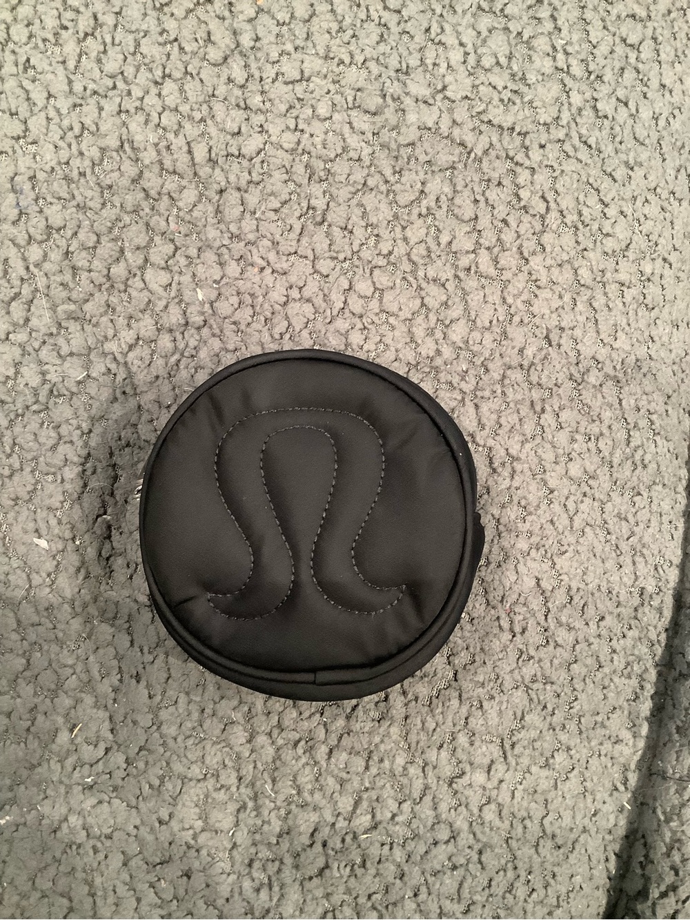 lululemon athletica Black Round Zipper Pouch